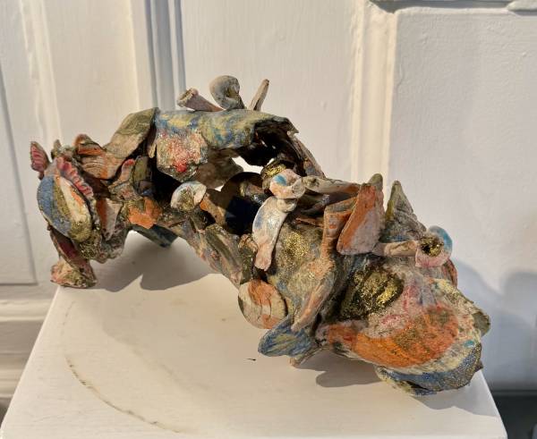 - a , Ceramic Sculpture by Dorienne Carmel, measuring 17 x 39 cm (H x W) £185